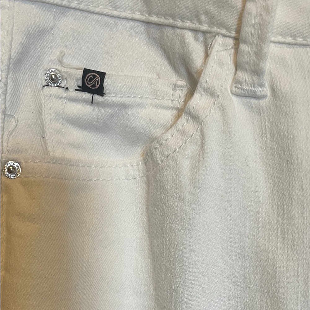 Curve Appeal White Denim Jeans Size 8 - Picture 3 of 9